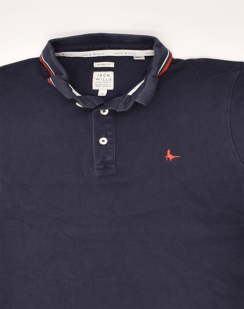 JACK WILLS Mens Classic Fit Polo Shirt XS Navy Blue Cotton | Vintage Jack Wills | Thrift | Second-Hand Jack Wills | Used Clothing | Messina Hembry 