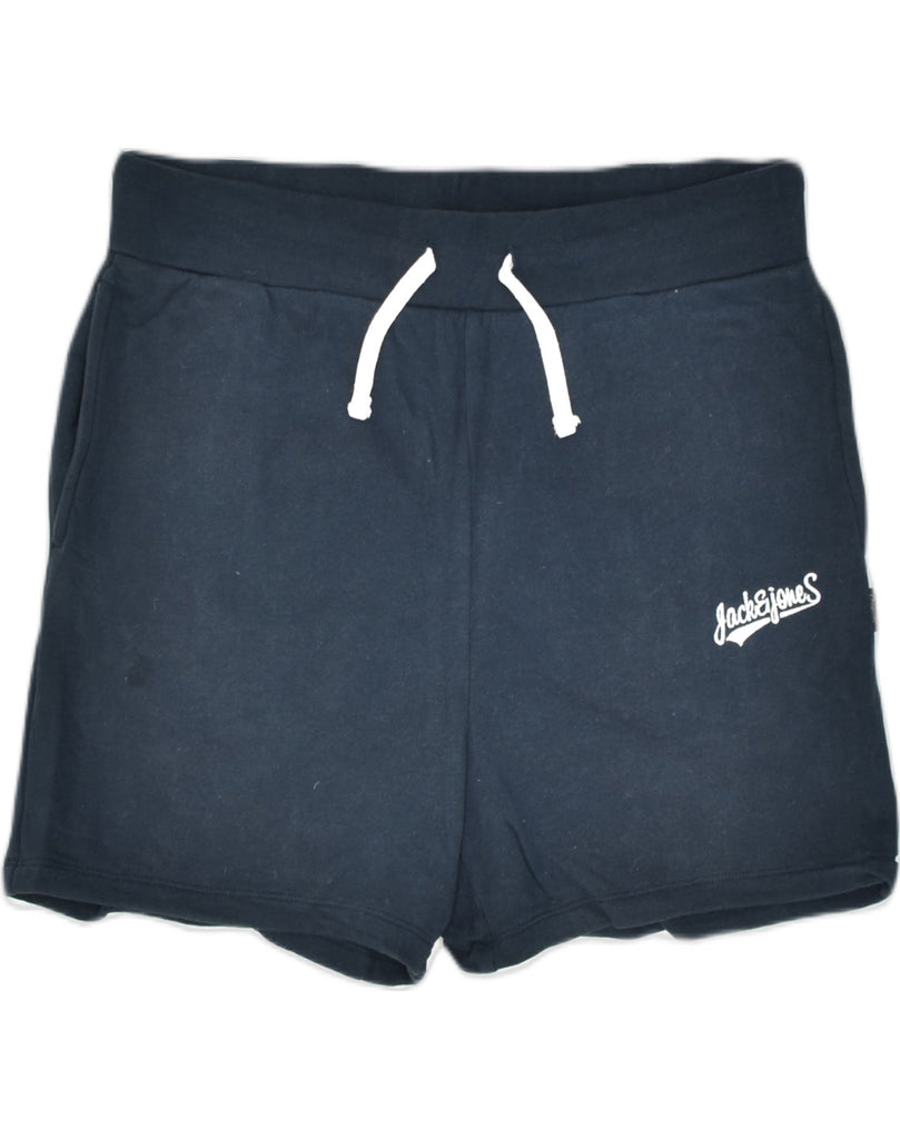 JACK & JONES Mens Sport Shorts Large  Navy Blue Cotton | Vintage | Thrift | Second-Hand | Used Clothing | Messina Hembry 