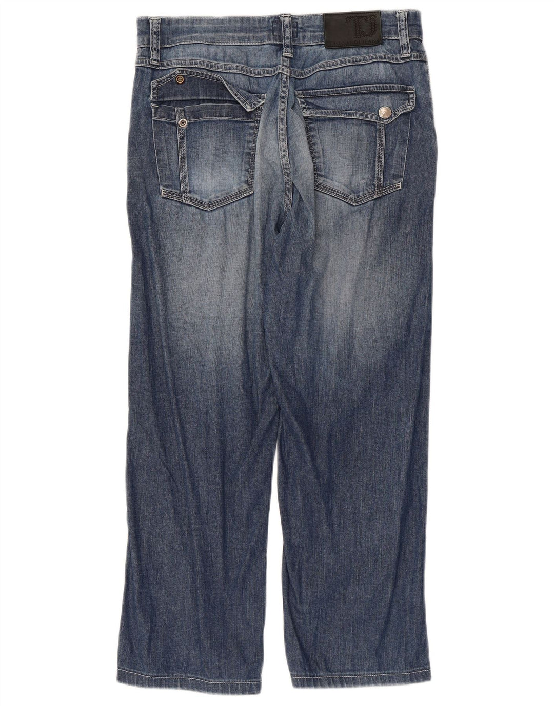 Trussardi Mens Cropped Jeans W30 L24 Blue Cotton