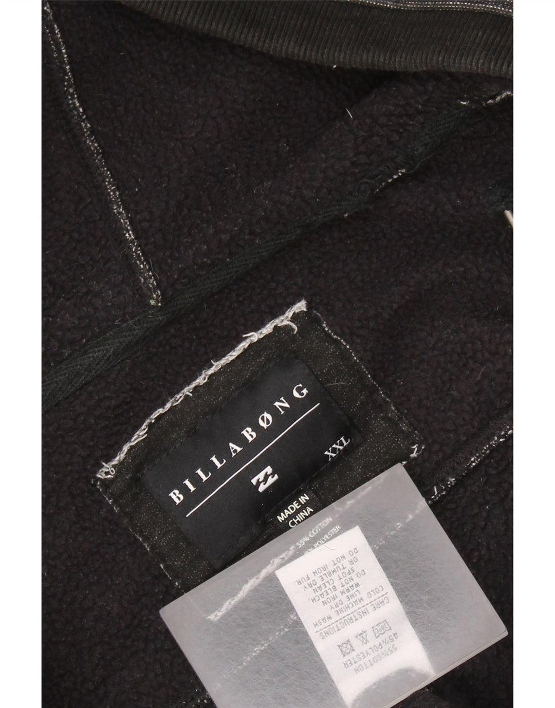 BILLABONG Mens Zip Hoodie Sweater 2XL Grey Cotton