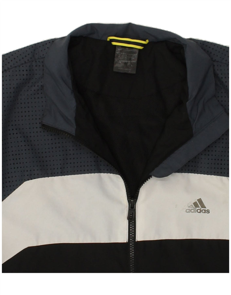 ADIDAS Mens Tracksuit Top Jacket UK 38/40 Medium Black Colourblock | Vintage Adidas | Thrift | Second-Hand Adidas | Used Clothing | Messina Hembry 