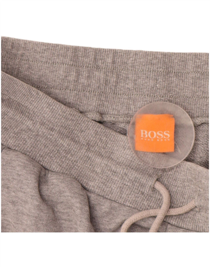 HUGO BOSS Mens Tracksuit Trousers Joggers Medium  Grey Cotton