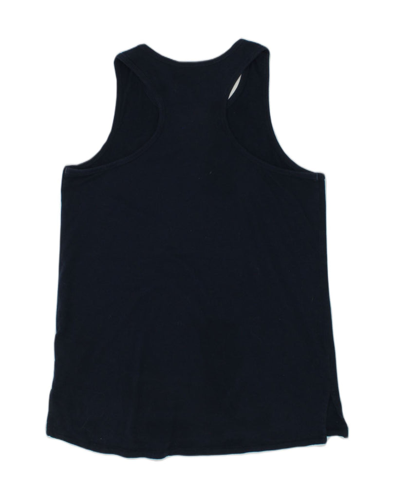 ADIDAS Girls Graphic Vest Top 15-16 Years Navy Blue Cotton | Vintage Adidas | Thrift | Second-Hand Adidas | Used Clothing | Messina Hembry 