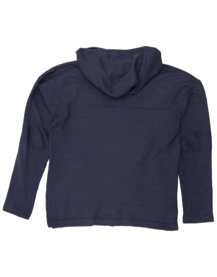 ADIDAS Mens Zip Hoodie Sweater Large Navy Blue