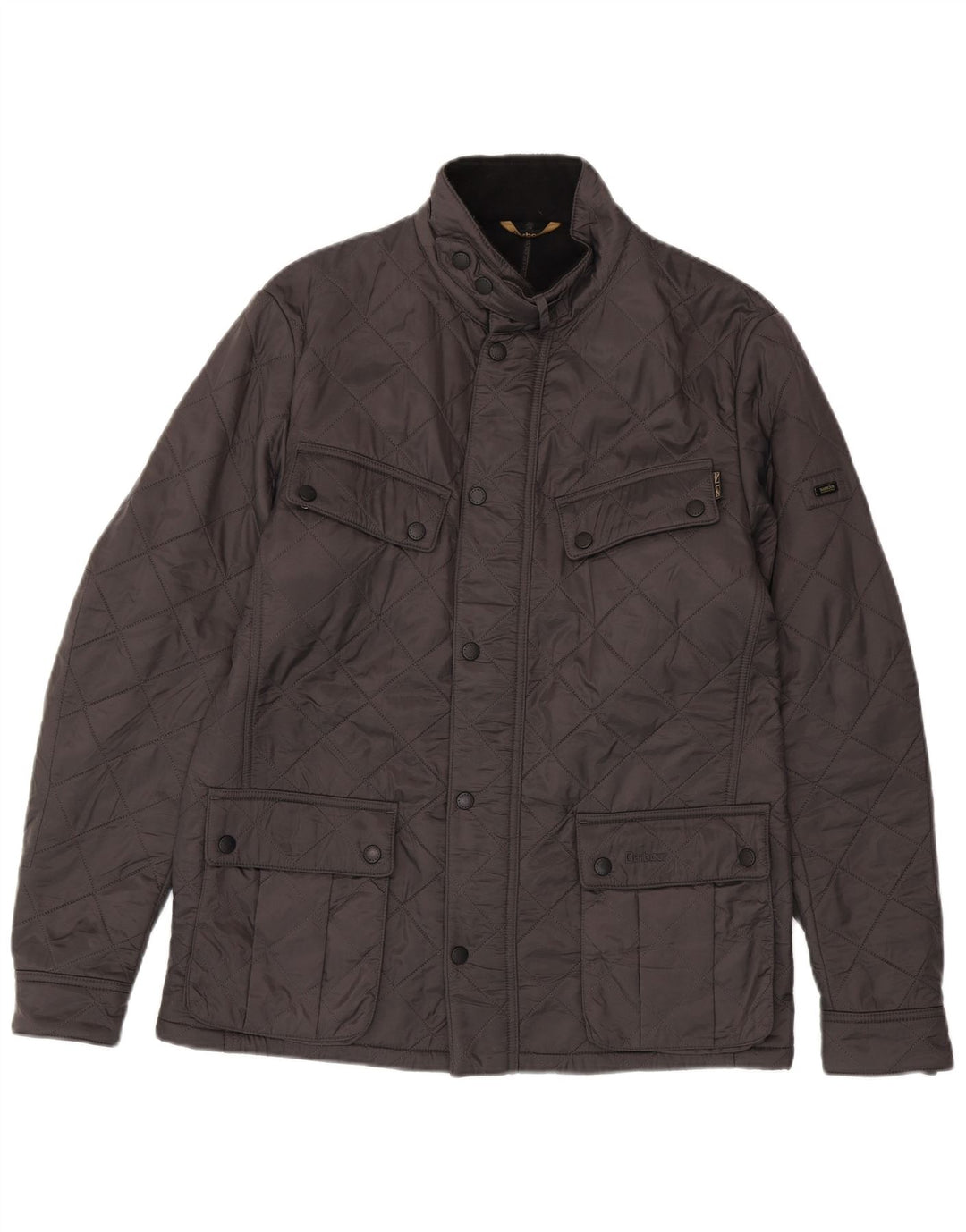 Barbour Mens Quilted Jacket UK 40 Large Grey Polyamide