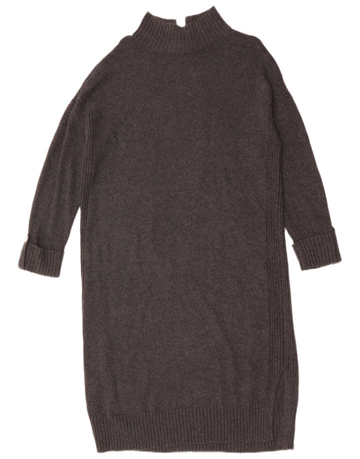 MINT VELVET Womens Long Sleeve Oversized Jumper Dress UK 14 Medium Grey