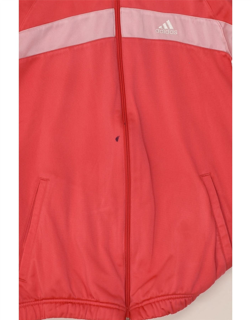 ADIDAS Girls Tracksuit Top Jacket 15-16 Years Pink Colourblock Polyester | Vintage Adidas | Thrift | Second-Hand Adidas | Used Clothing | Messina Hembry 