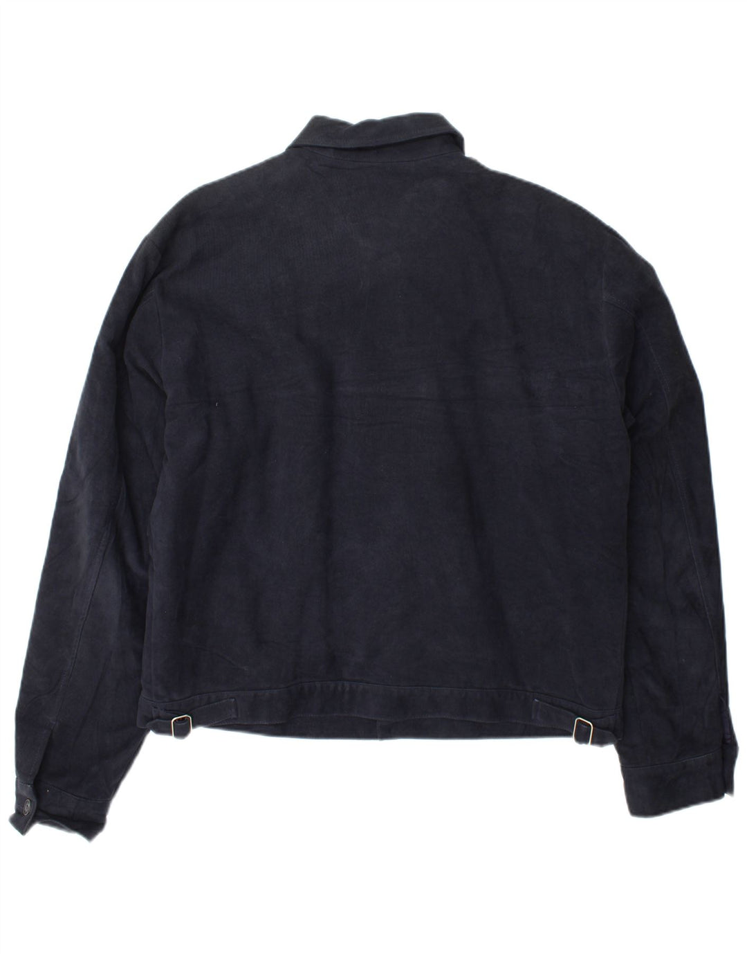 Guess Mens Bomber Jacket UK 40 Large Navy Blue Cotton