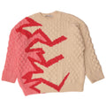 Zara Womens Crew Neck Jumper Sweater UK 14 Medium Off White Polyester