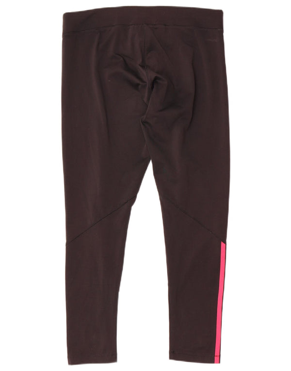 Adidas Womens Climalite Leggings UK 18 XL Black Polyester Sports