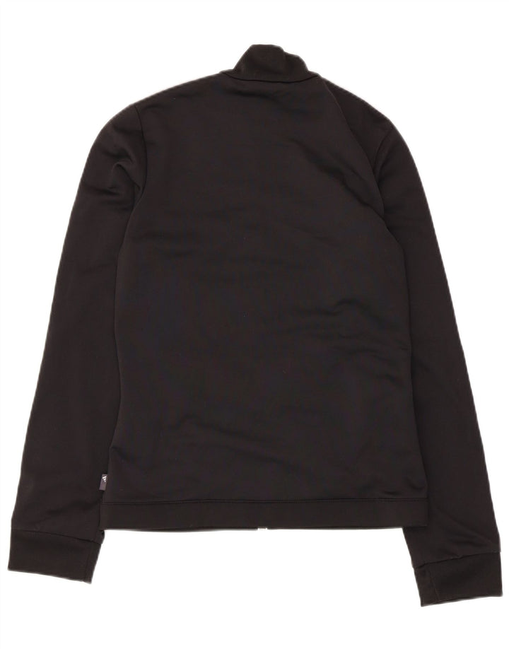 Adidas Womens Tracksuit Top Jacket UK 8 Small Black Colourblock Polyester