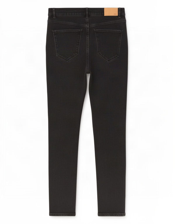 Zara Womens High Waist Skinny Jeans EU 42 Large W32 L30 Black Cotton