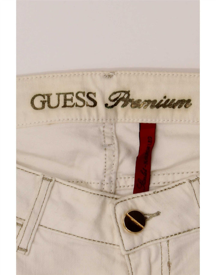 Guess Womens Skinny Jeans W27 L34 White Cotton
