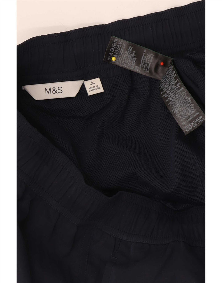 Marks & Spencer Mens Swimming Shorts Large  Navy Blue Polyester