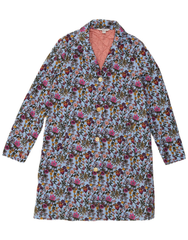Brooks Brothers Girls Overcoat 11-12 Years XL Multicoloured Floral Cotton