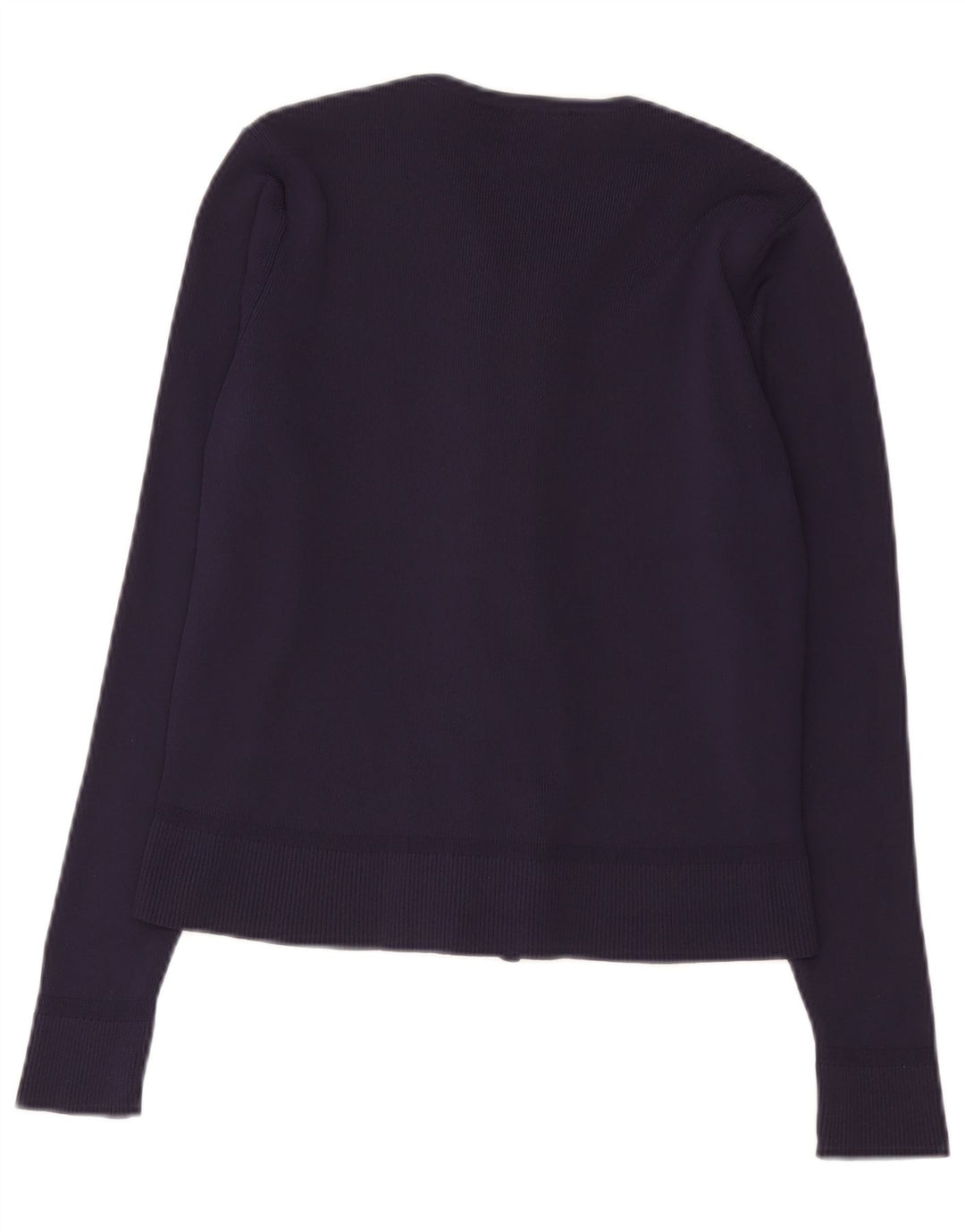 Marks & Spencer Womens Cardigan Sweater UK 14 Medium  Navy Blue Polyamide