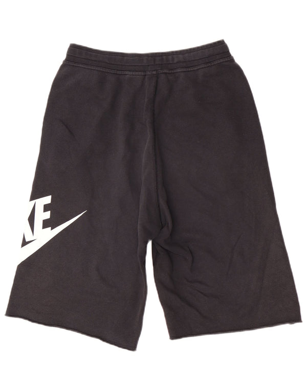 Nike Boys Graphic Bermuda Sport Shorts 13-14 Years XL Black Cotton