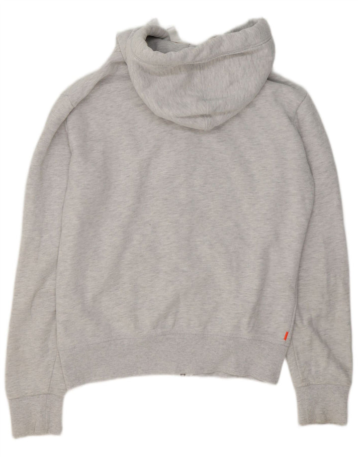 Superdry Mens Zip Hoodie Sweater Small Grey Cotton