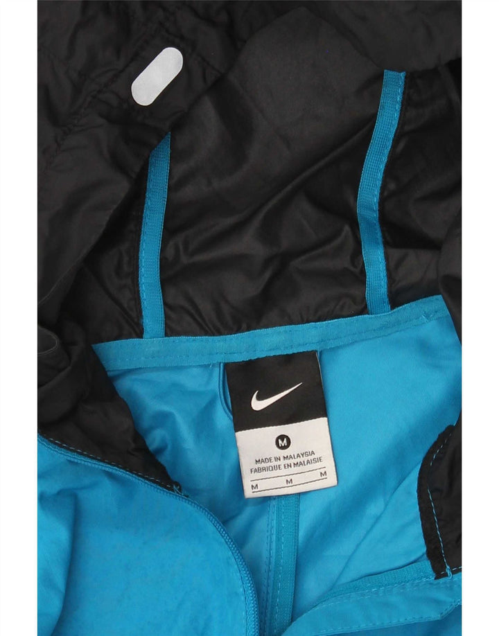Nike Womens Hooded Tracksuit Top Jacket UK 14 Medium Blue