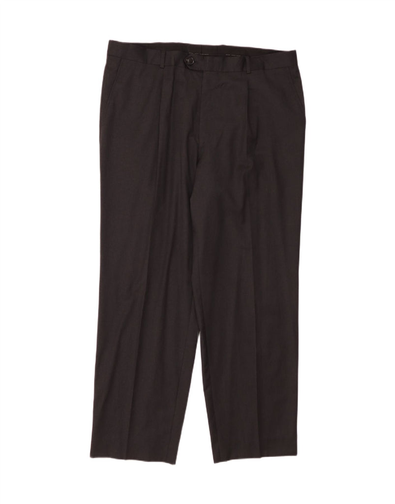 HUGO BOSS Mens Pegged Suit Trousers  W42 L32 Grey Wool Vintage Hugo Boss and Second-Hand Hugo Boss from Messina Hembry 