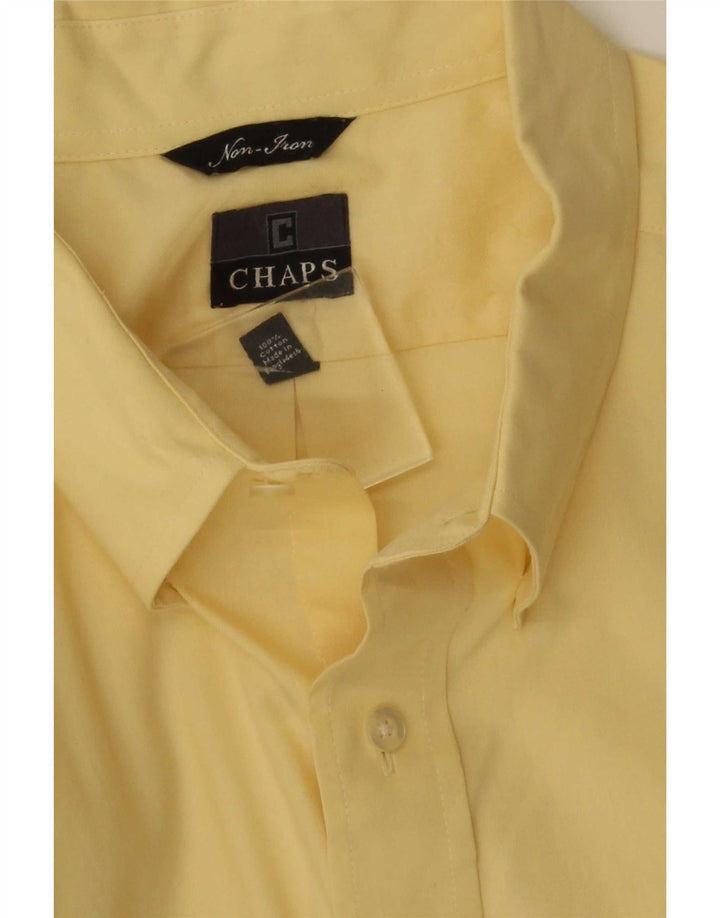 Chaps Ralph Lauren Mens Shirt XL Yellow Cotton