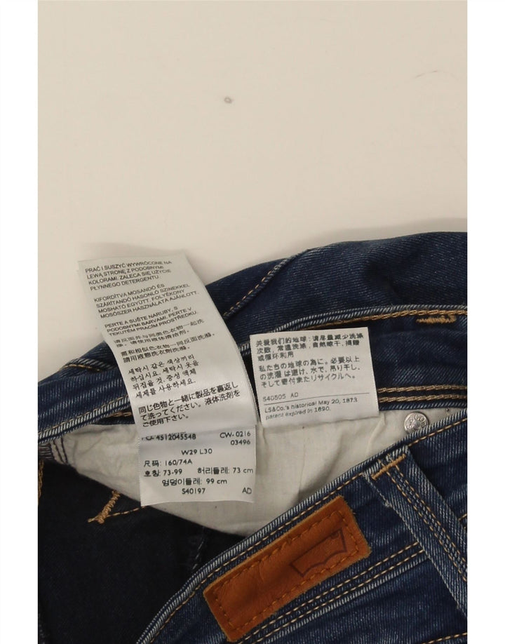 Levi's Womens Low Waist Straight Jeans W29 L30 Blue Cotton