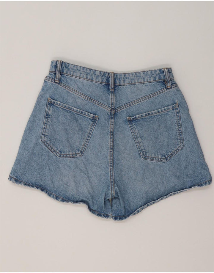 ZARA Womens Distressed Denim Shorts EU 40 Medium W30  Blue Cotton