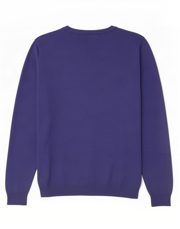 Zara Mens Boat Neck Jumper Sweater XL Purple