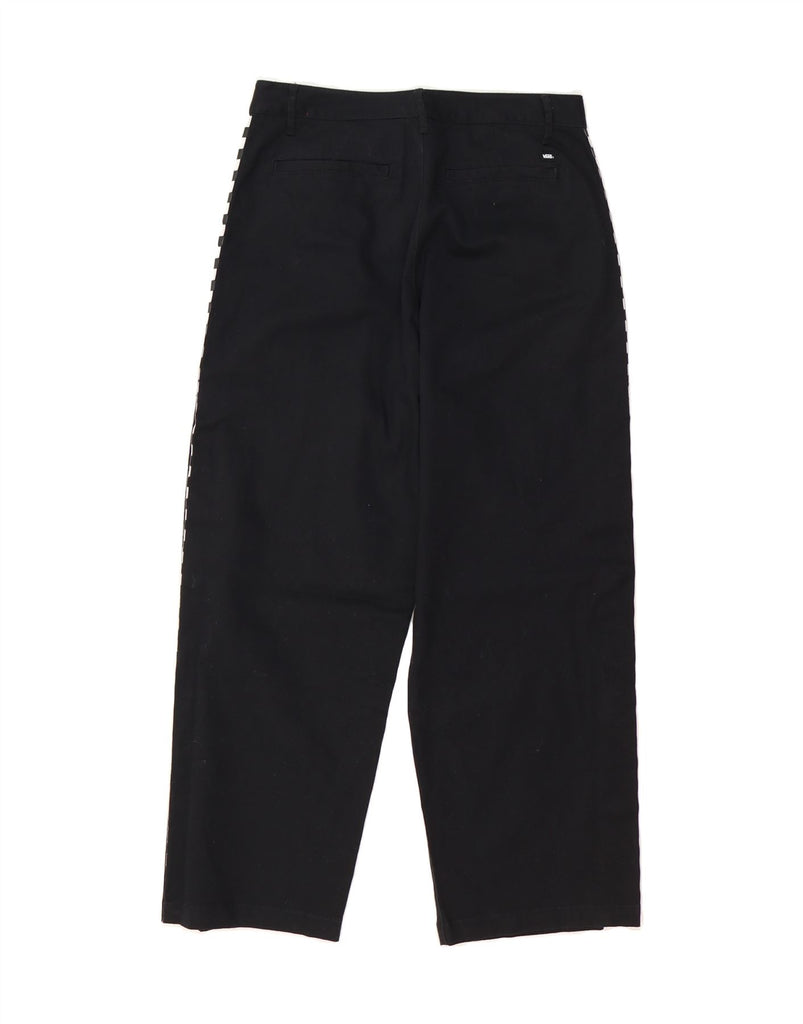 VANS Womens Straight Chino Trousers W26 L26 Black Geometric Cotton Vintage Vans and Second-Hand Vans from Messina Hembry 