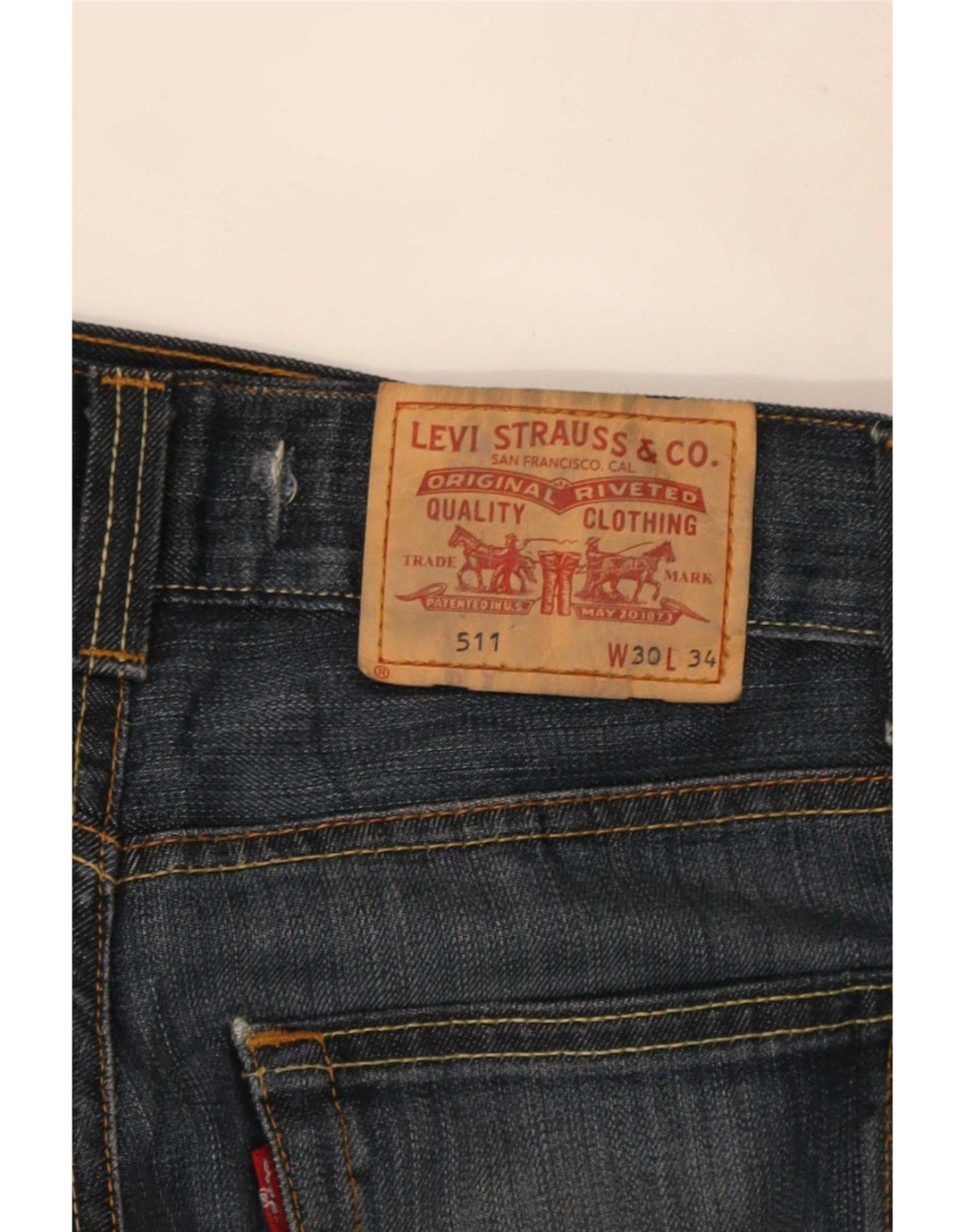 Levi's Womens 511 Slim Jeans W30 L30 Navy Blue Cotton