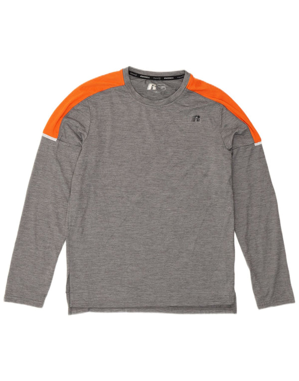 Russell Athletic Boys Top Long Sleeve 15-16 Years 2XL Grey Polyester