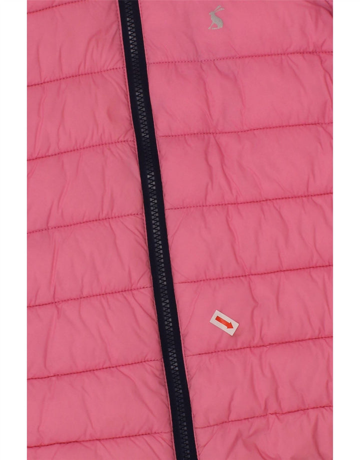JOULES Girls Hooded Padded Jacket 6-7 Years Pink Polyamide