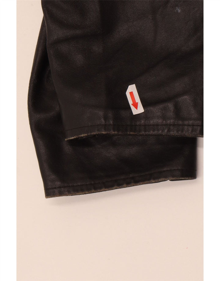 Sasch Womens Leather Jacket UK 14 Large Black Leather