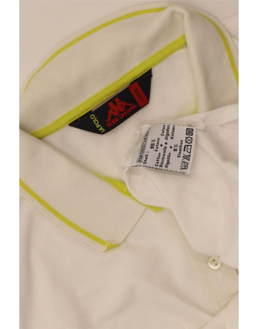 Kappa Womens Polo Shirt UK 14 Large White Cotton