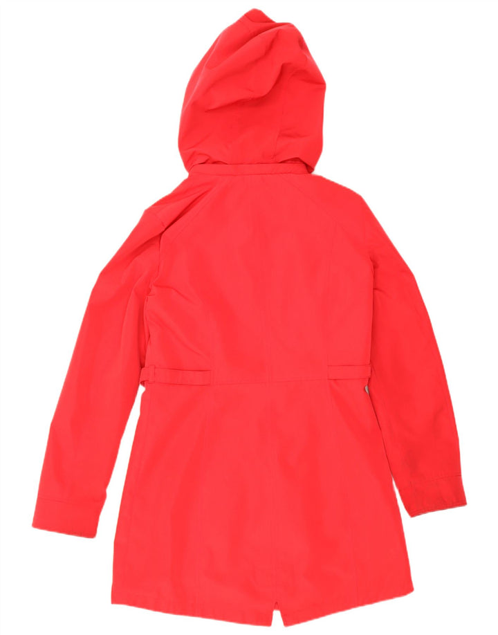 Nautica Mens Hooded Raincoat UK 12 Medium Red Polyester