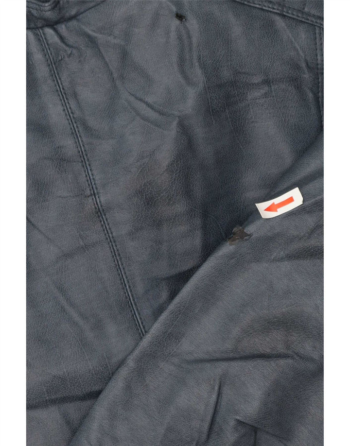 Alcott Womens Leather Jacket UK 18 XL Blue