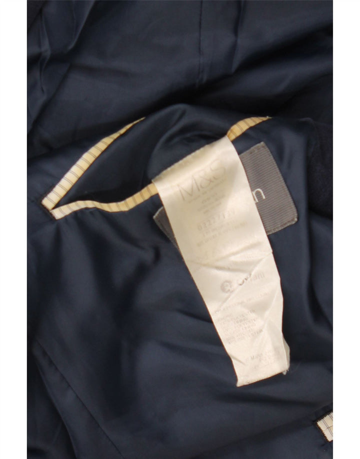 MARKS & SPENCER Mens 2 Button Blazer Jacket UK 40 Large Navy Blue Viscose
