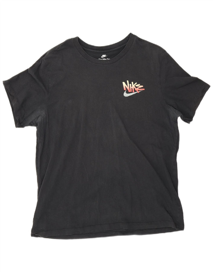 Nike Mens Graphic T-Shirt Top XL Black Cotton