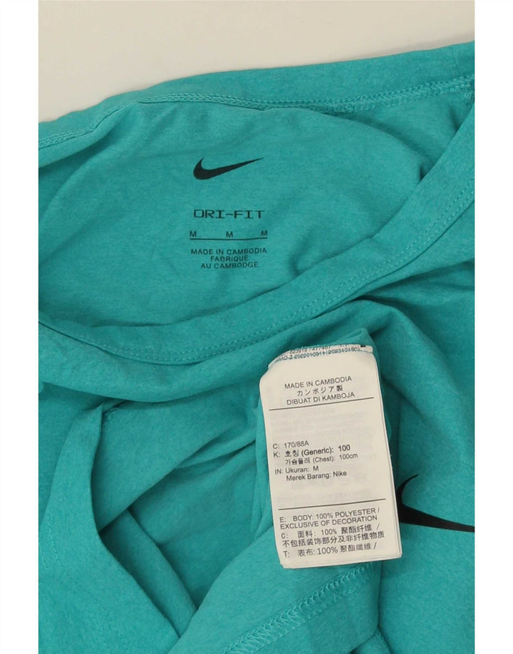 Nike Mens Dri Fit T-Shirt Top Medium Turquoise Polyester