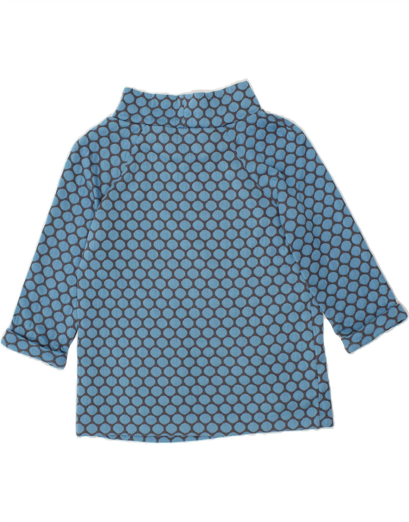 BODEN Womens Sweatshirt Jumper UK 12 Medium Blue Polka Dot Polyester | Vintage Boden | Thrift | Second-Hand Boden | Used Clothing | Messina Hembry 