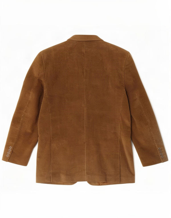 Vintage Mens 3 Button Corduroy Blazer Jacket IT 52 XL Brown Cotton