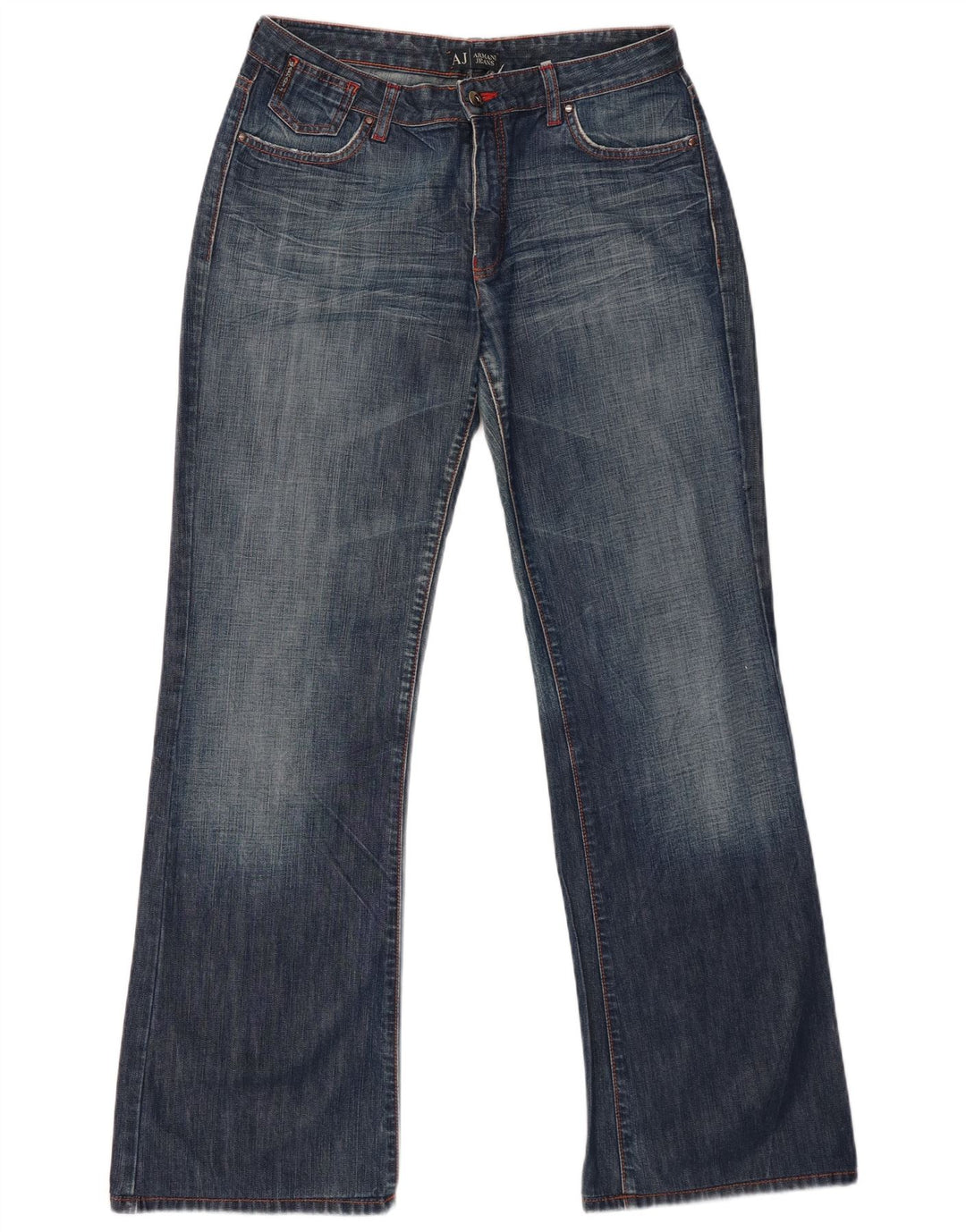 Armani Womens Flared Jeans W31 L32 Navy Blue Cotton