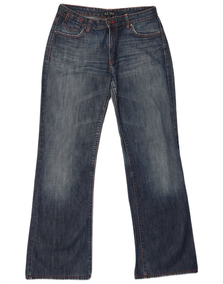 Armani Womens Flared Jeans W31 L32 Navy Blue Cotton