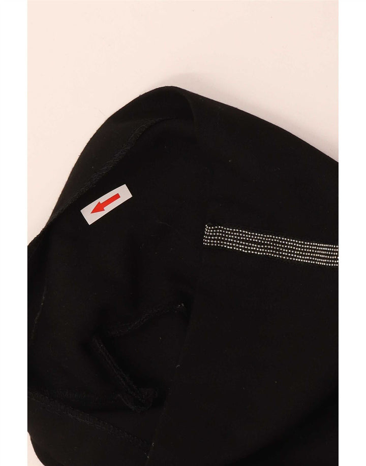 Zara Womens High Rise Hot Pants XS W24 Black Polyester