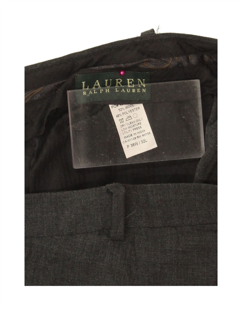 RALPH LAUREN Mens Pegged Suit Trousers W38 L32 Grey Wool Vintage Ralph Lauren and Second-Hand Ralph Lauren from Messina Hembry 