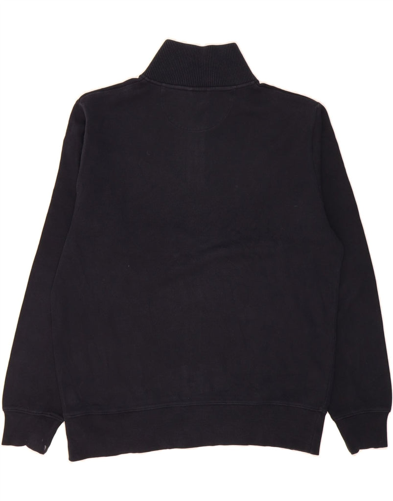 GANT Mens Zip Neck Jumper Sweater Large Navy Blue Cotton Vintage Gant and Second-Hand Gant from Messina Hembry 