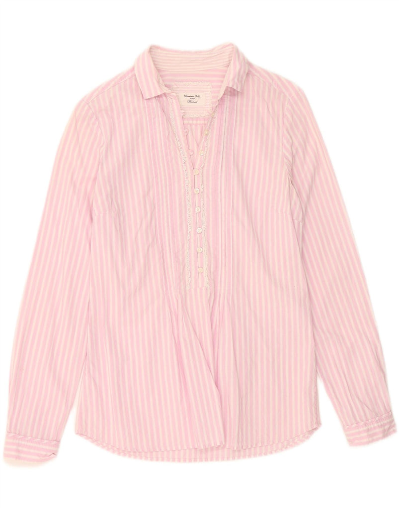 MASSIMO DUTTI Womens Pullover Shirt EU 38 Small Pink Pinstripe Vintage Massimo Dutti and Second-Hand Massimo Dutti from Messina Hembry 