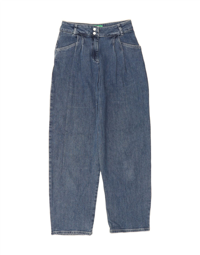 BENETTON Womens Tapered Jeans UK 8 Small W26 L28 Blue Cotton Vintage Benetton and Second-Hand Benetton from Messina Hembry 