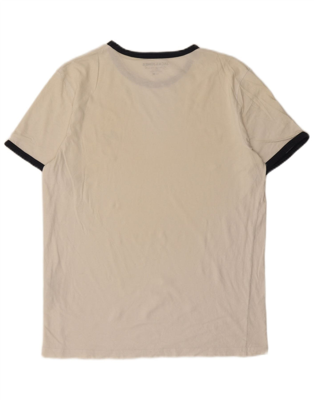 Jack & Jones Mens T-Shirt Top Medium White Cotton