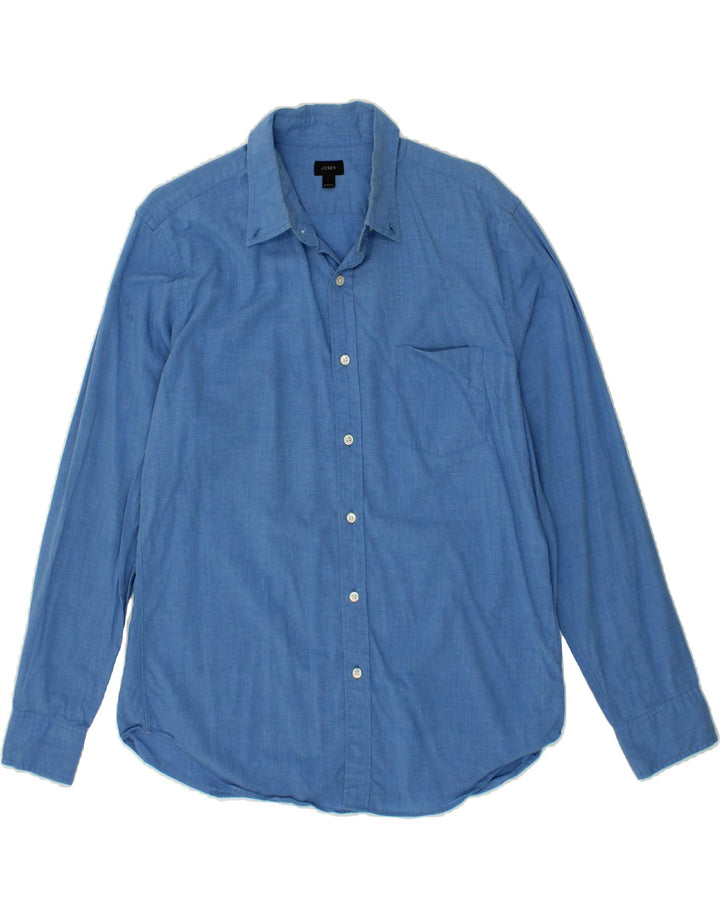 J. CREW Mens Shirt Large Blue Cotton Vintage J. Crew and Second-Hand J. Crew from Messina Hembry 